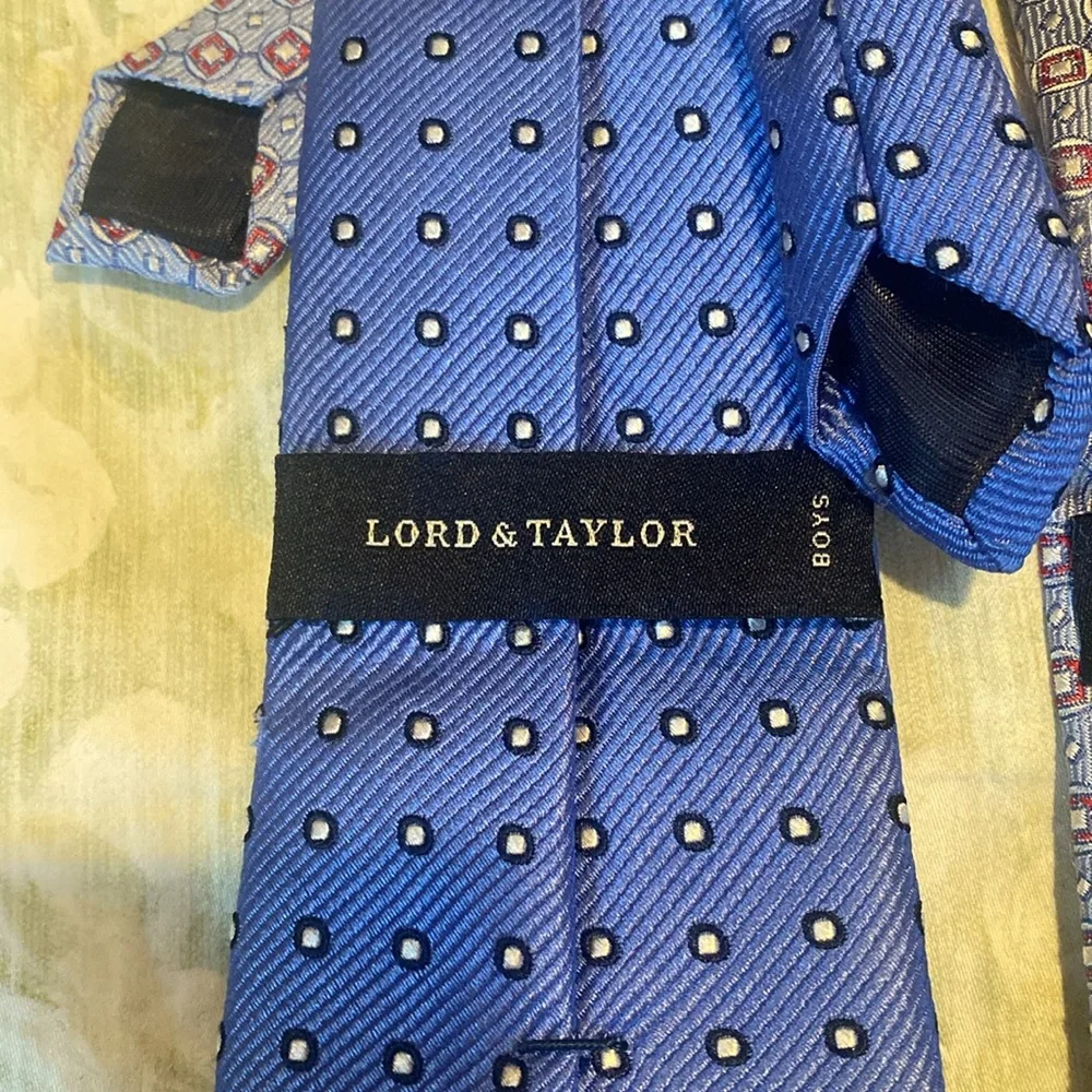 Boy's Assorted Patterned Ties - Blue, Purple, Green